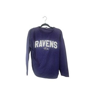 Baltimore Ravens NFL Team Apparel Crewneck Sweatshirt purple Mens‎ L